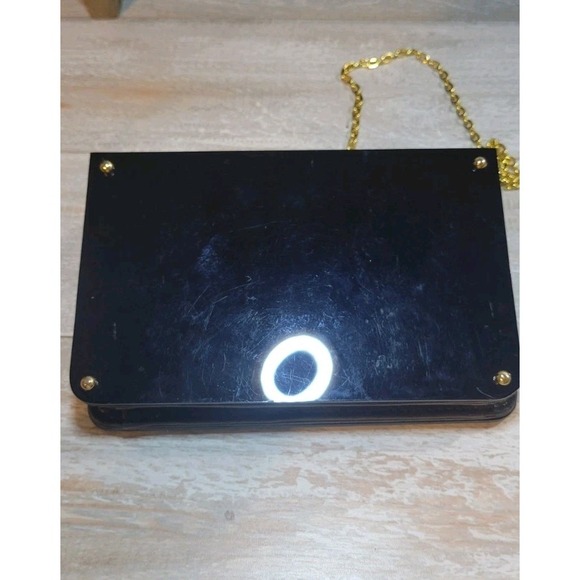 Vintage Judith Leiber Overture Womens Alexis Handbag Black Resin - Picture 6 of 6